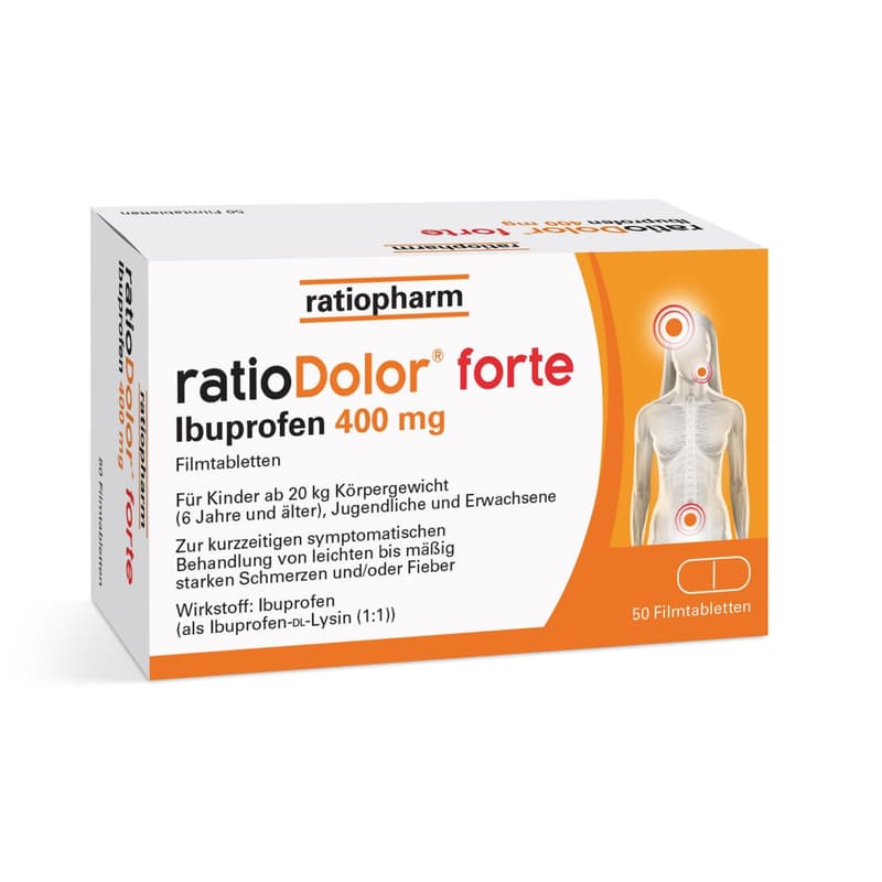 ratioDolor Ibuprofen 400 mg Filmtabletten