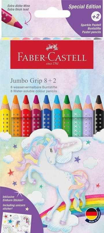 Faber-Castell Buntstift Jumbo Grip Einhorn 8+2