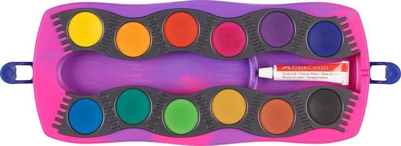 Faber-Castell Farbkasten Connector Einhorn 12 Farben + Deckweiß