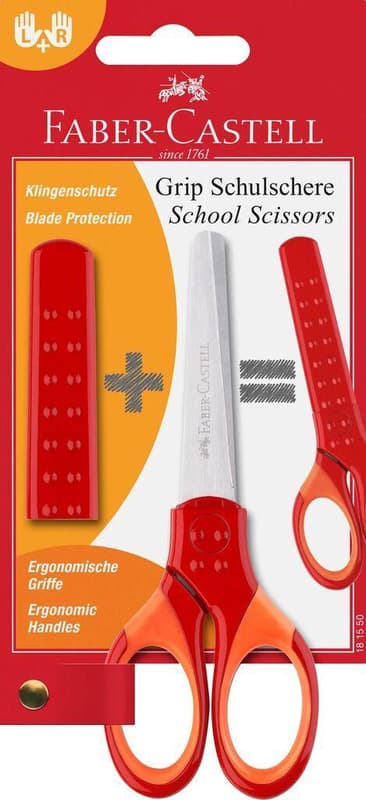 Faber- Castell School Scissors Grip red
