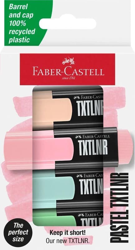 Faber-Castell Textmarker TLMini Pastell 4er
