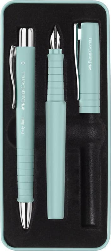 Faber-Castell Set Poly Ball Pen caribic blue Füller+KS