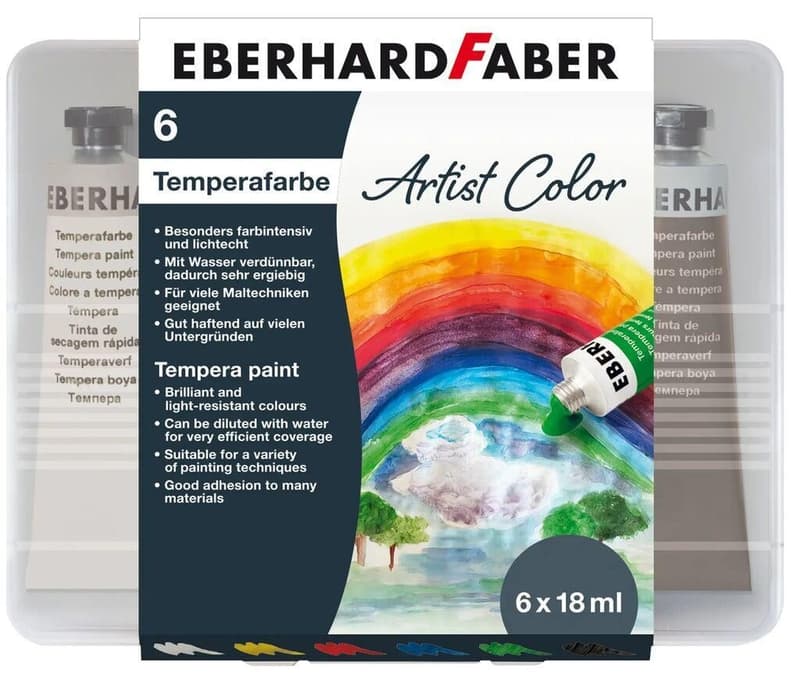 Eberhardt Faber Tempera Artist Color 18ml tube 6-pc case