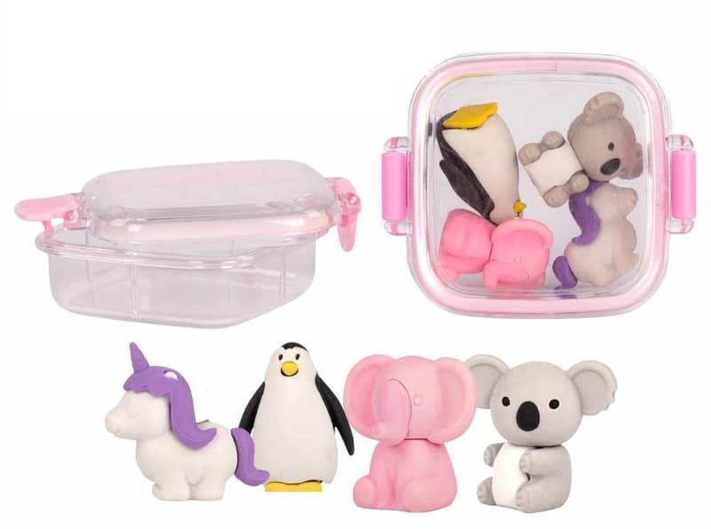 Radierer Tiere 4 Stück Box