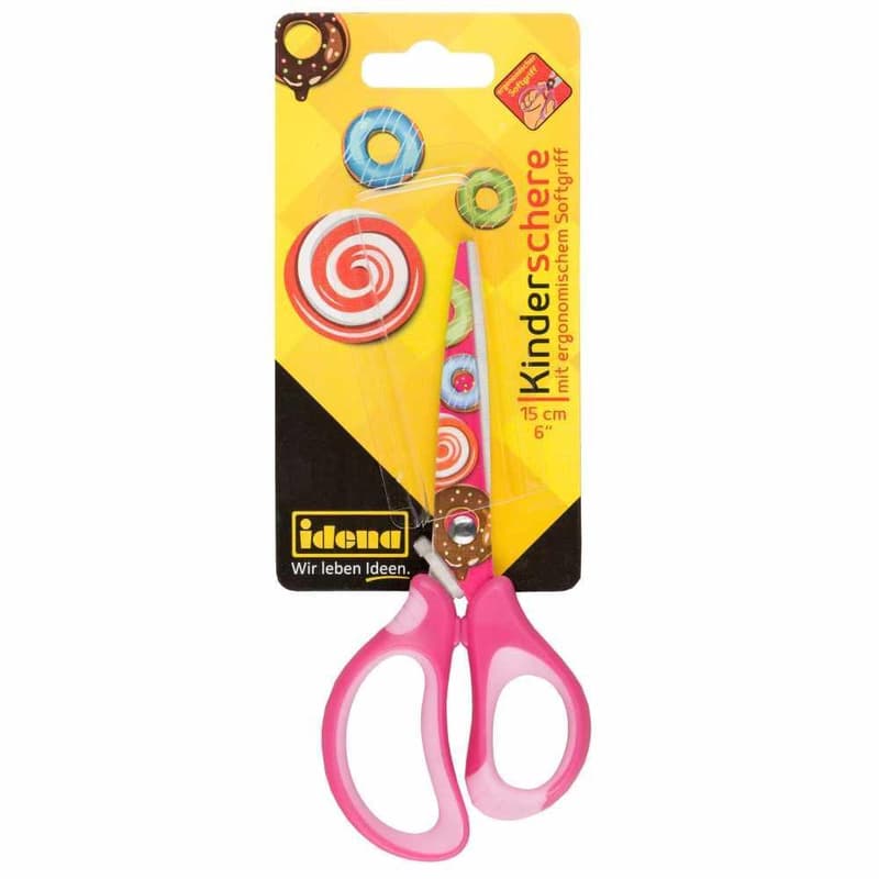 Schere Donut mit Softgriff rosa 15cm