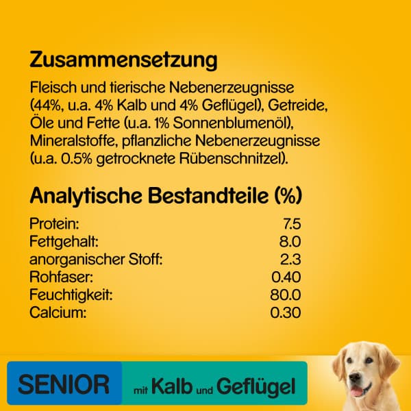 Pedigree Bowl Senior with veal and poultry