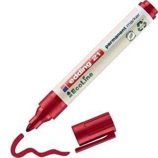 EDDING Permanentmarker 21 EcoLine mit Rundspitze 1,5-3 mm rot