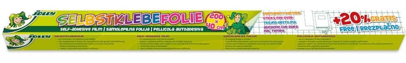 JOLLY self-adhesive book protection film 40 cm x 2.4 m transparent
