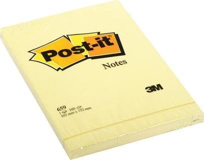 POST-IT® Haftnotizen 659 100 Blatt 102 x 152 mm gelb