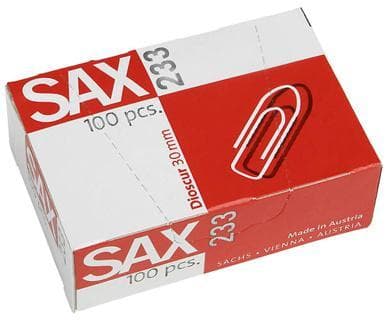 SAX Büroklammer 233 100 Stück 30 mm verzinkt
