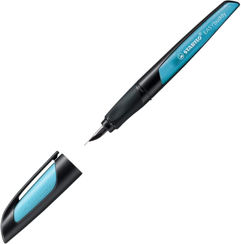 STABILO Füllfeder EASYbuddy für Rechts- und Linkshänder M schwarz/hellblau