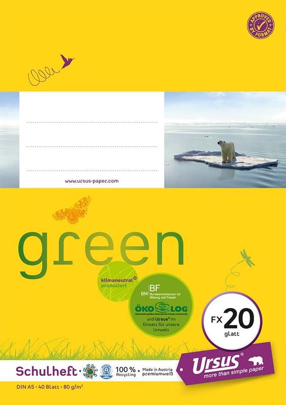 URSUS Heft Nr.20 DIN A5 40 Blatt glatt