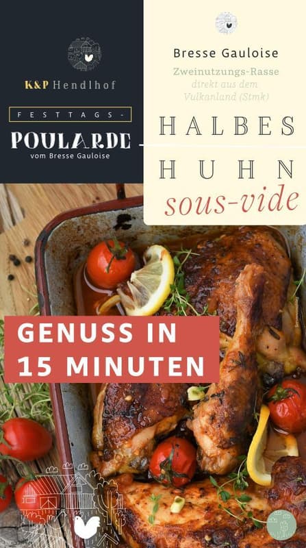 K&P Chickenfarm halfed Bresse Chicken sous vide