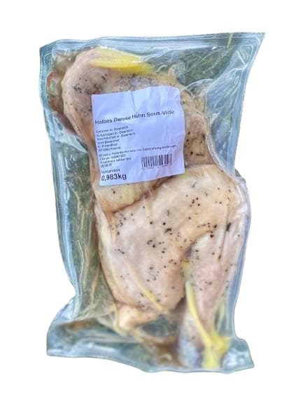 K&P Chickenfarm halfed Bresse Chicken sous vide