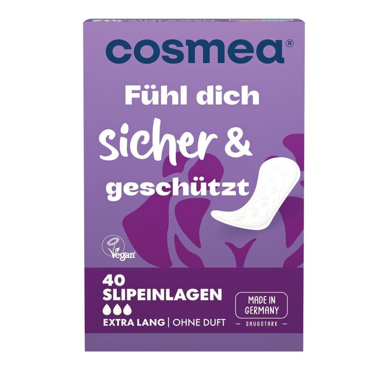 Cosmea Panty Liners, VEGAN, Extra Long