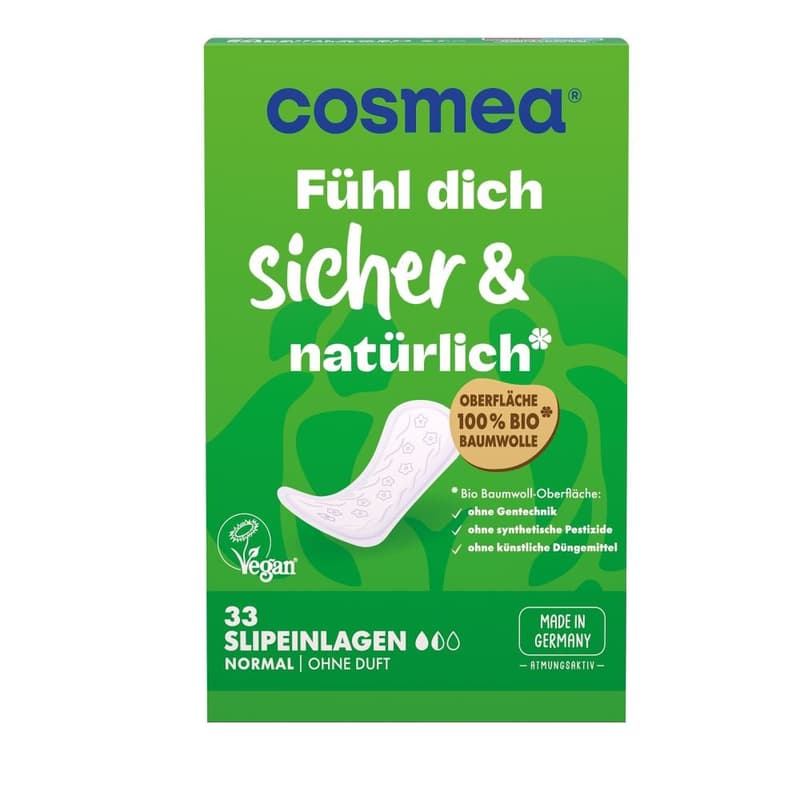 Cosmea BIO Slipeinlagen, VEGAN, Normal ohne Duft