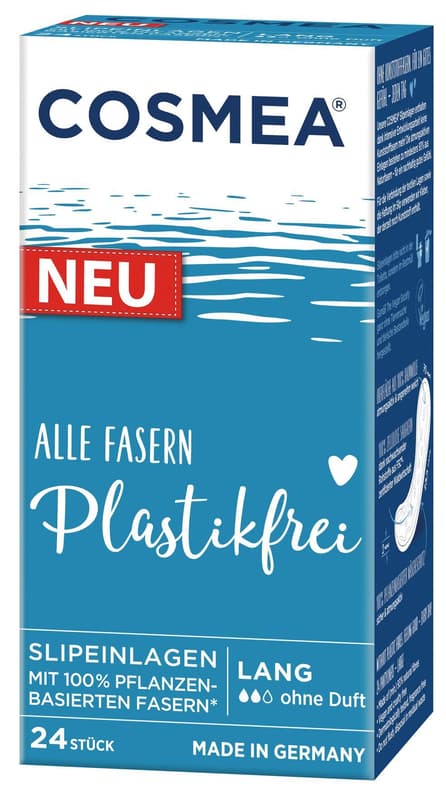 Cosmea Panty Liners PLASTIC-FREE & VEGAN, Long without fragrance