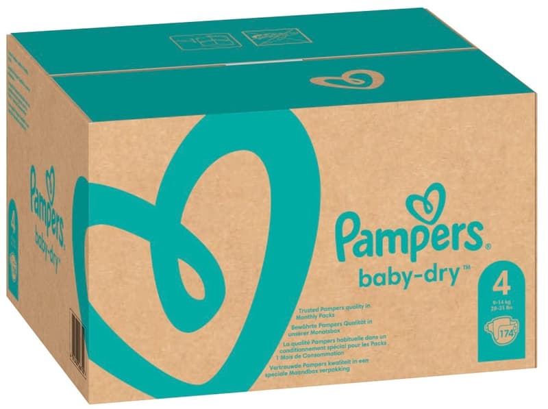 Pampers Baby Dry Gr.4 Maxi 9-14kg MonatsBox