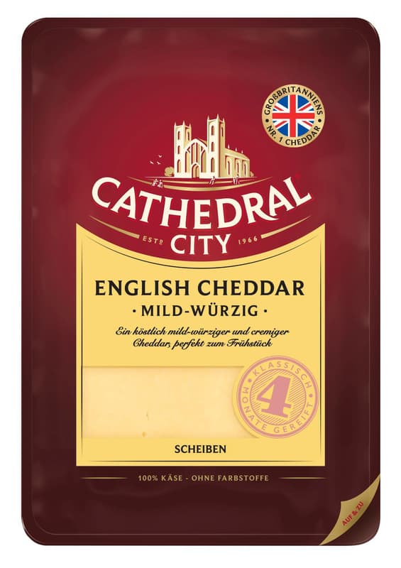 Cathedral City Cheddar Mild - Würzig in Scheiben