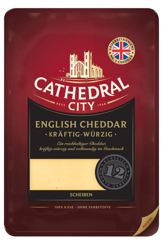 Cathedral City Cheddar Kräftig - Würzig in Scheiben