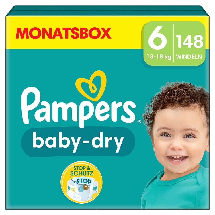 Pampers Baby Dry Gr.6 Extra Large 13-18kg MonatsBox