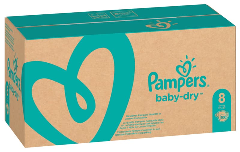 Pampers Baby Dry Gr.8 Extra Large 17+kg MonatsBox