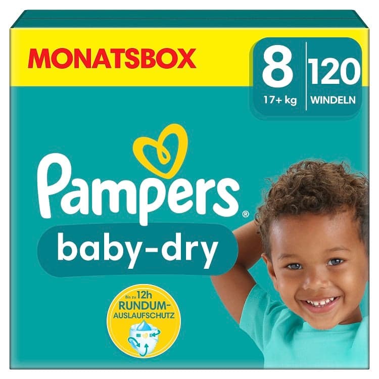 Pampers Baby Dry Gr.8 Extra Large 17+kg MonatsBox