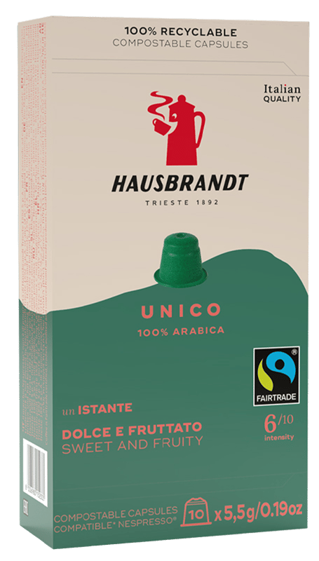 Hausbrandt Unico Fairtrade Capsules – Nespresso compatible