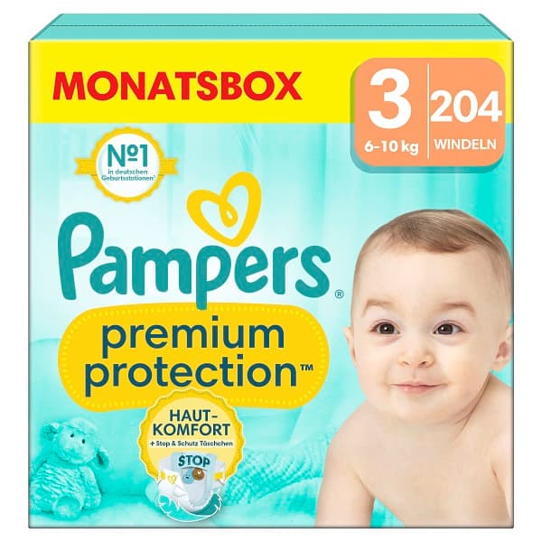 Pampers Premium Protection Gr.3 Midi 6-10kg MonatsBox