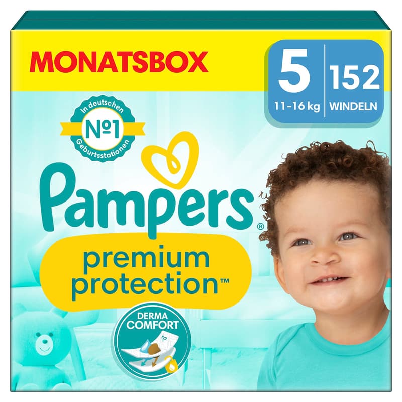 Pampers Premium Protection Gr.5 Junior 11-16kg MonatsBox