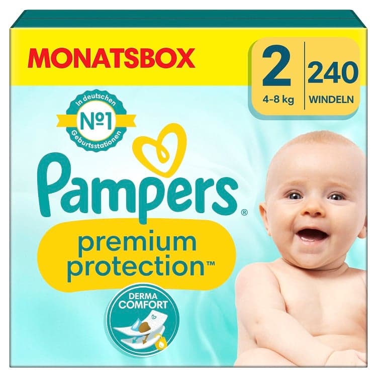 Pampers Premium Protection New Baby Gr.2 Mini 4-8kg MonatsBox