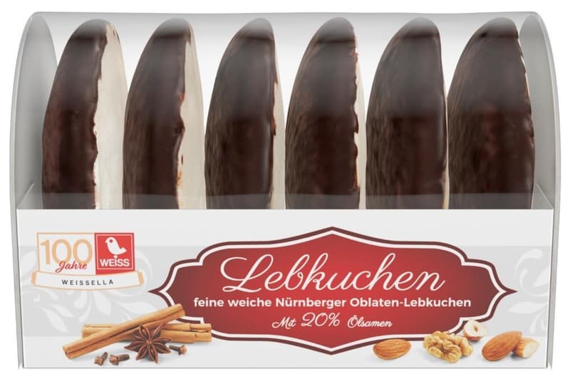 Weiss Weissella Oblatenlebkuchen Zartbitter