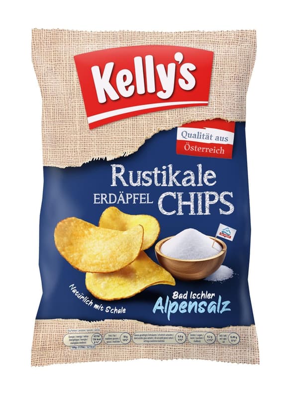 Kelly's Rustic Potato Chips Bad Ischler Alpine Salt 20x110g
