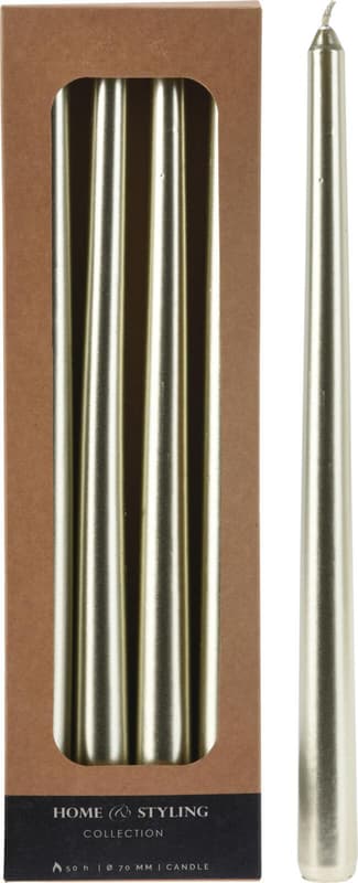 Tischkerzen 4er Set, 30cm gold