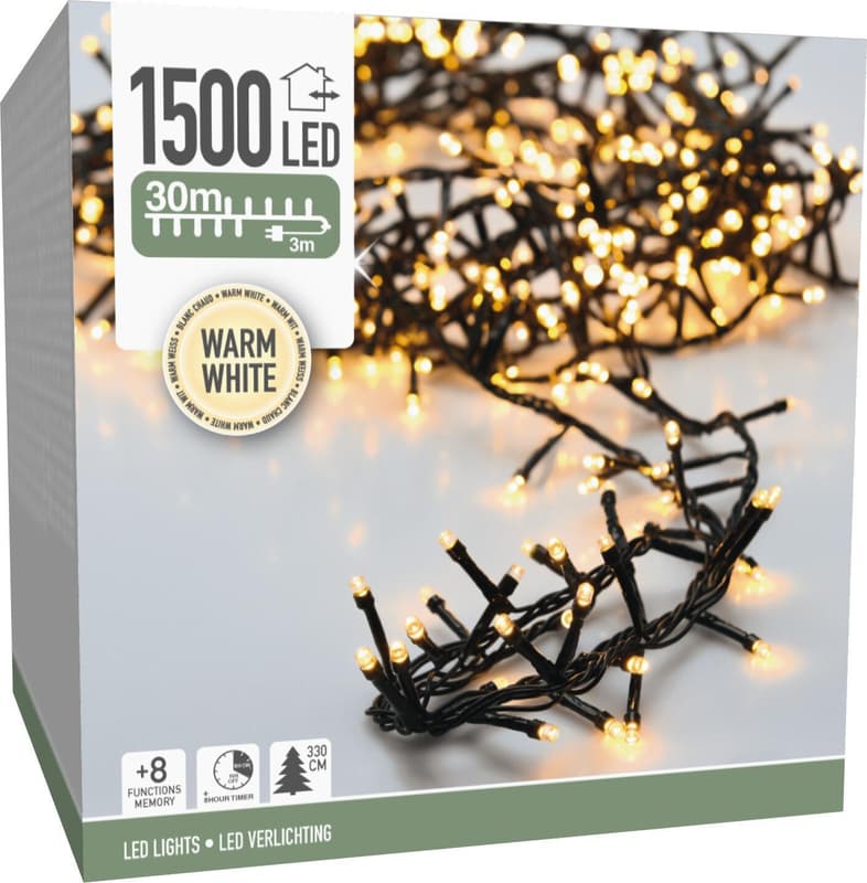 Lichterkette 1500 LED, warmweiß 30m