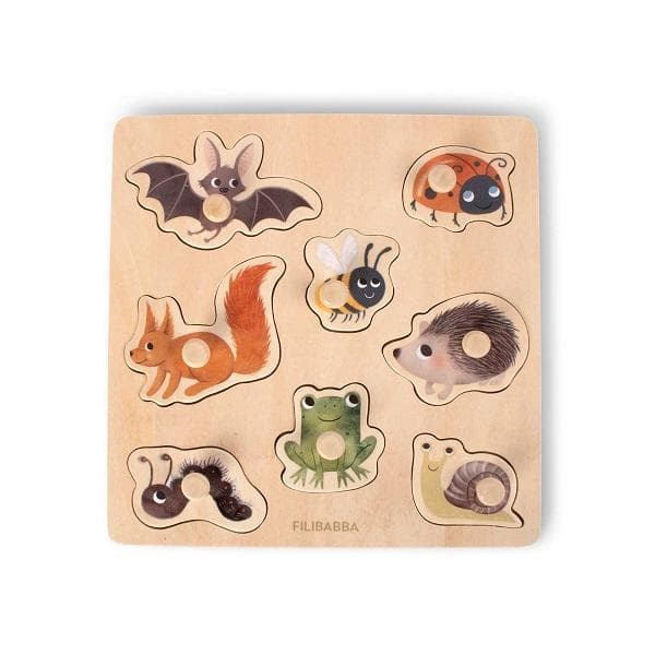 FILIBABBA Wooden Shape Puzzle - Forest Friends
