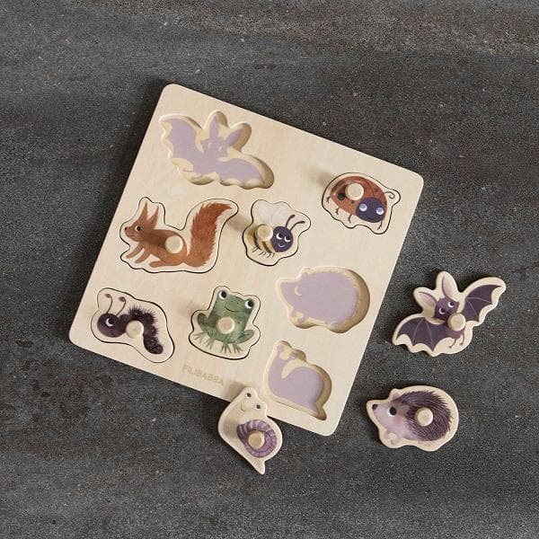 FILIBABBA Wooden Shape Puzzle - Forest Friends
