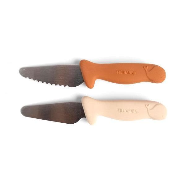 FILIBABBA Children's Chef's Knife 2-Pack - Pumpkin + Off-White