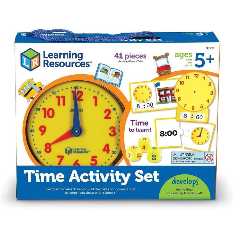 Learning Resources Die Uhrzeit lernen - Aktivitätsset mit Uhr