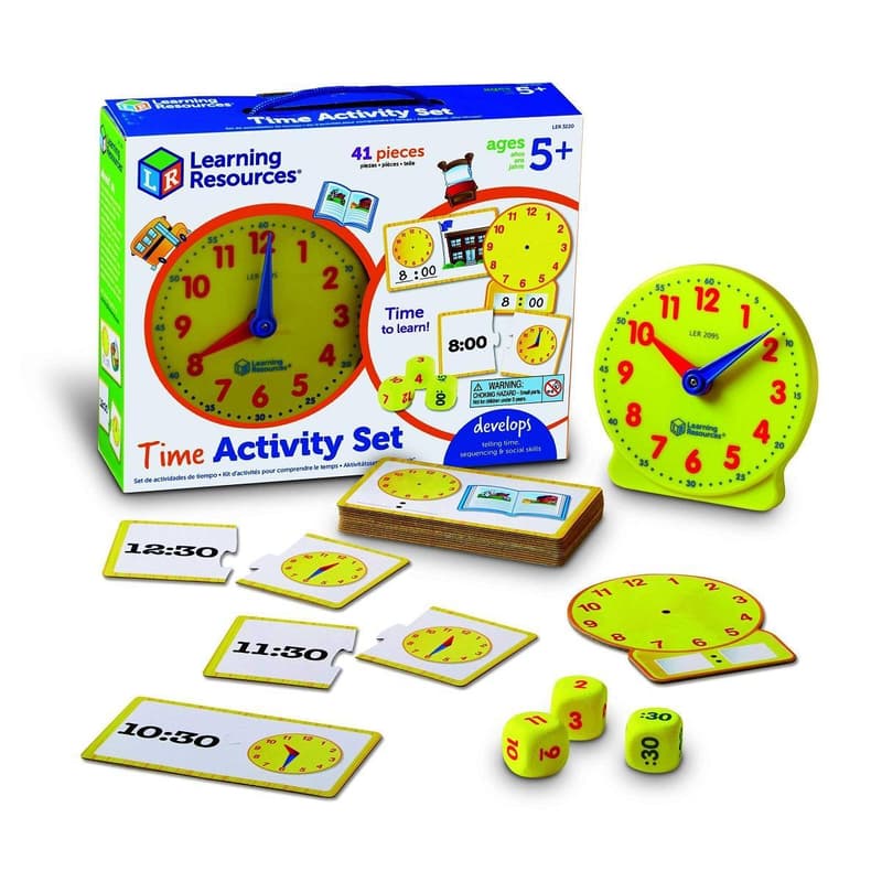 Learning Resources Die Uhrzeit lernen - Aktivitätsset mit Uhr