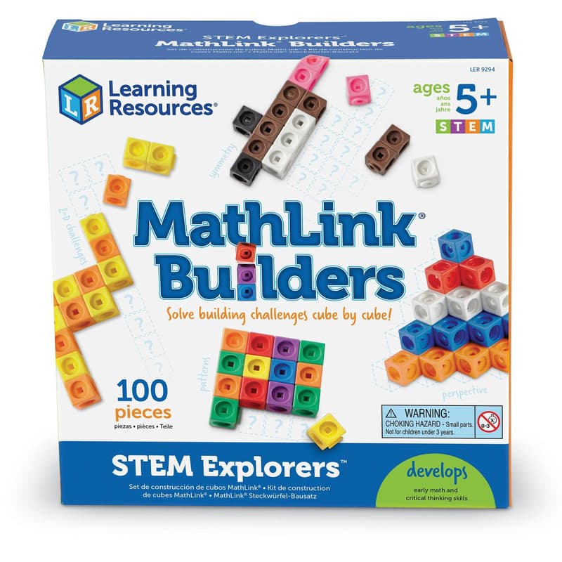 Learning Resources MathLink® Steckwürfel - Bausatz mit Bauaufgaben