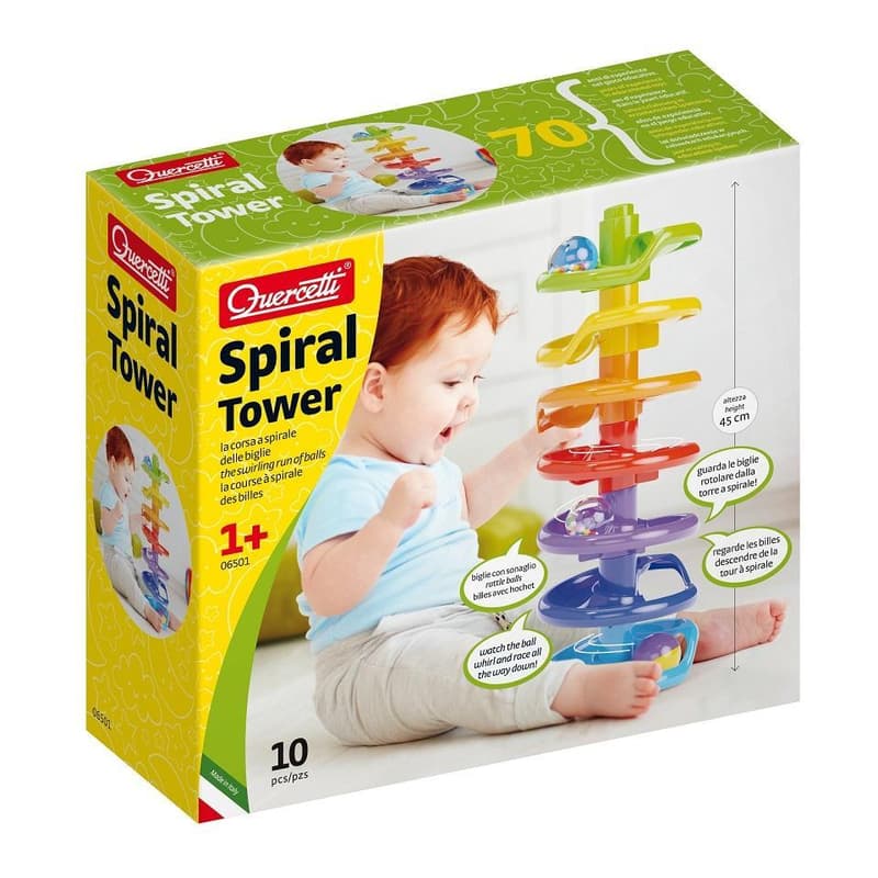 Quercetti Ball Tower with Rattle Balls
