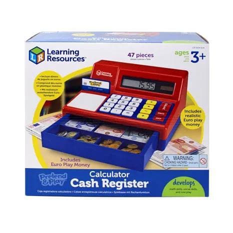 Pretend & Play® Calculator Cash Register with Euro Money