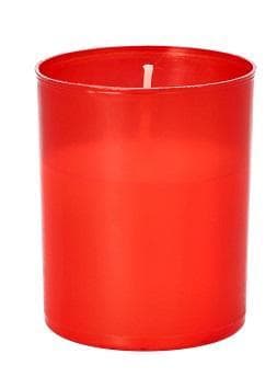 4 grave lights ‘hour burners’ Ø 5 cm · 6.5 cm red sleeve