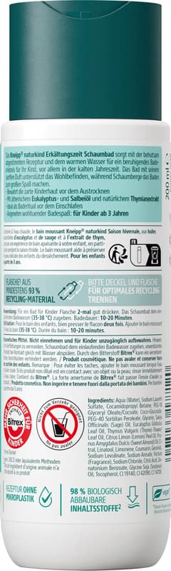 Kneipp Naturkind Erkältungsbad Schaumbad