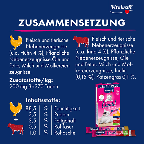 Vitakraft Liquid Snack Multipack Huhn+Rind 16x15g