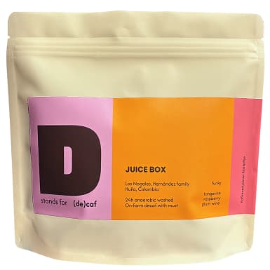 D stands for Juice Box - Low Caf Beans