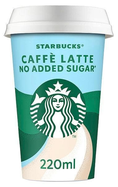 Starbucks No Added Sugar Latte Laktosefrei Eiskaffee