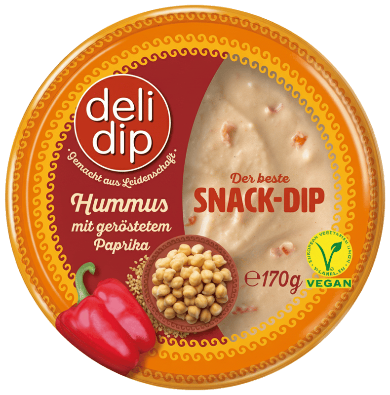 Deli Dip Hummus mit geröstetem Paprika