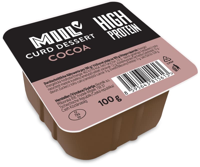 Miil High protein cocoa curd dessert